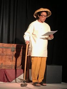 Actor Stephen Torralba explains how the daily work schedule had been for Chinese immigrants who helped build the United States’ First Transcontinental Railroad from 1863 to 1869.