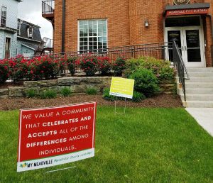 Heart & Soul Statements on yard signs in Meadville, Pennsylvania.