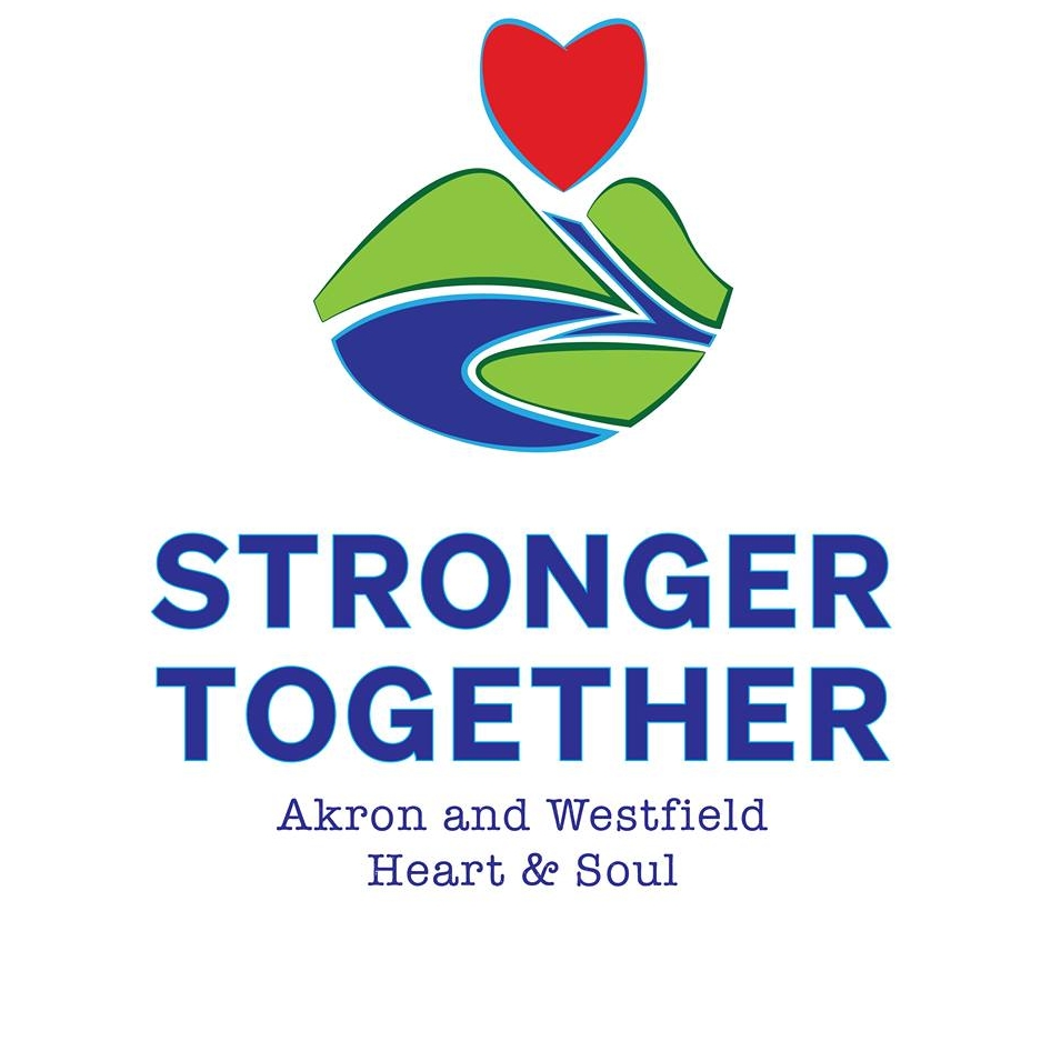 Iowa Akron Westfield stronger together logo