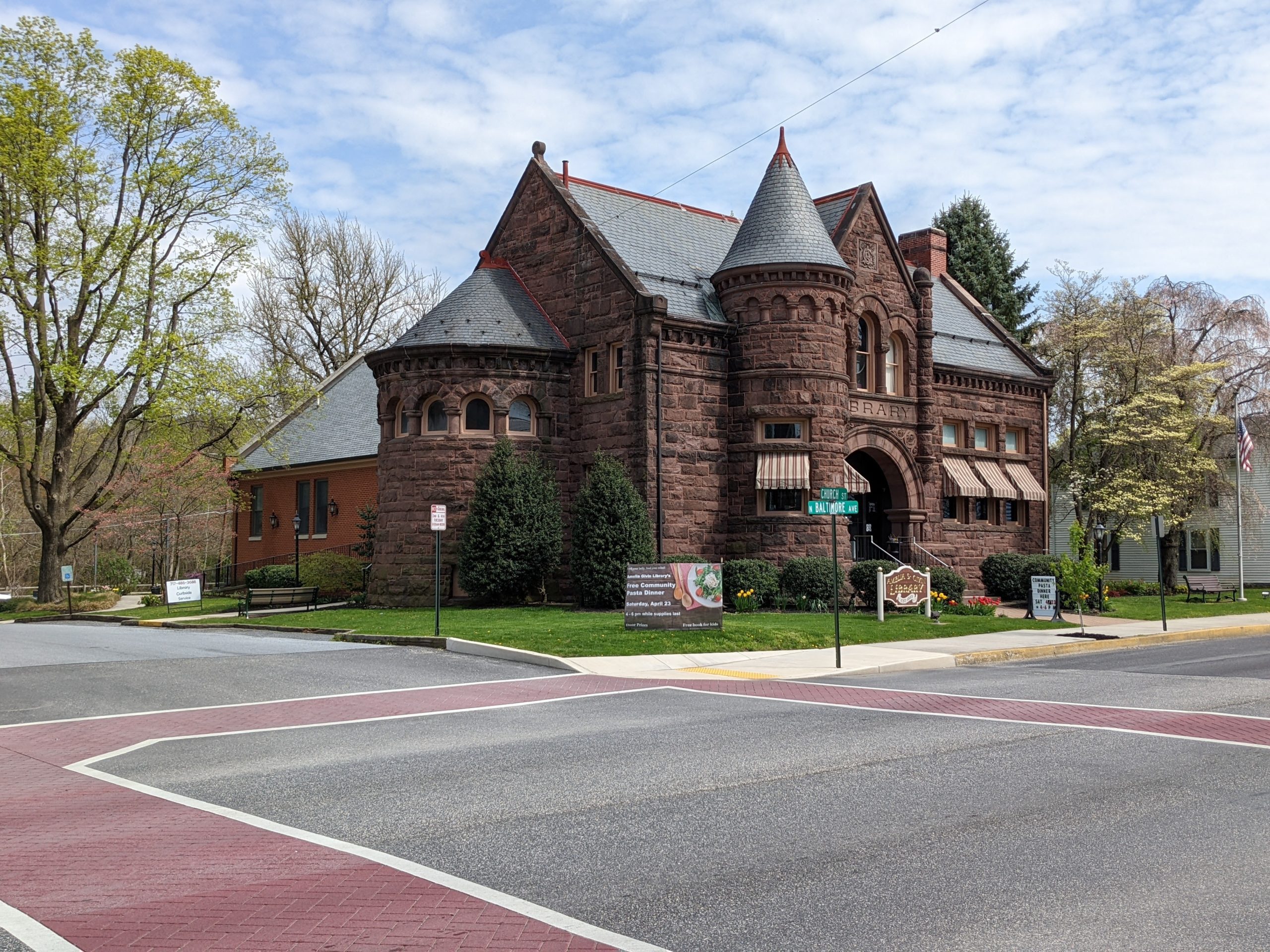 The Amelia S. Givin Free Public Library in Mt. Holly Springs, Pennsylvania