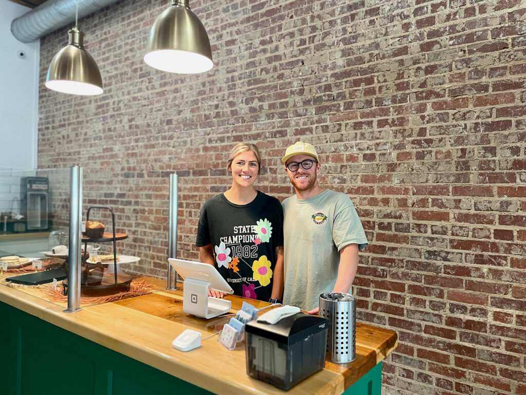 Cady and Adam Eubanks owners and operators of Creighton’s Creamery, named after their son, converted their ice cream food truck into brick-and-mortar space along Kershaw’s main street. Photos by Michelle Ellia.