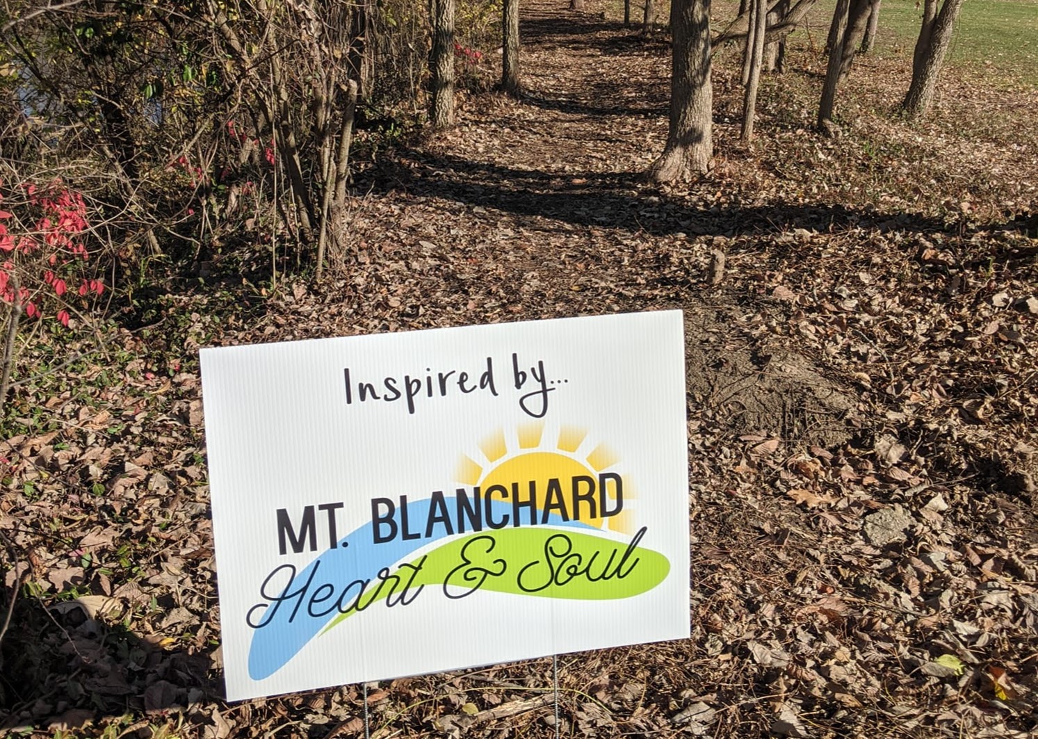 Mt Blanchard Heart & Soul sign