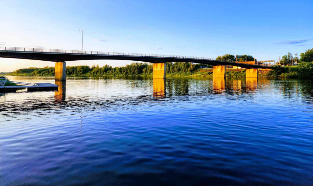 Image of the International Bridge between Van Buren Maine and St. Leonard, NB Canada