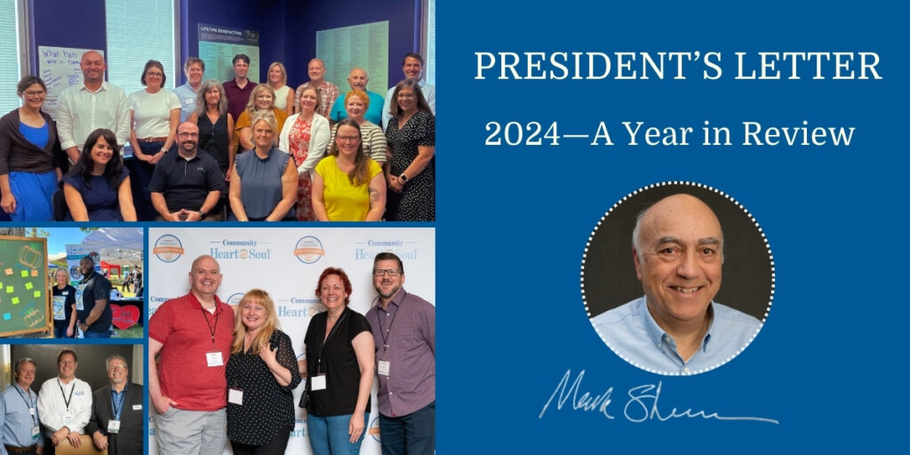 President's letter blog post image header collage with Mark Sherman headshot