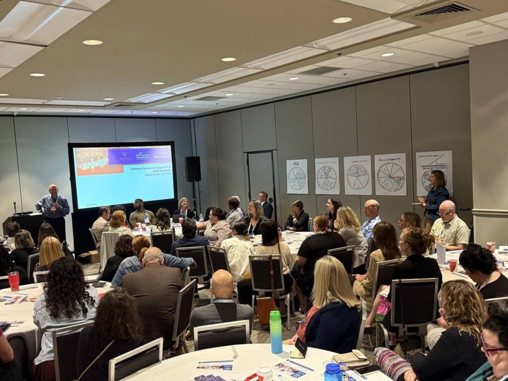 Image from Leading Locally 2025 Conference of breakout session about Community Heart & Soul with attendees and presenter