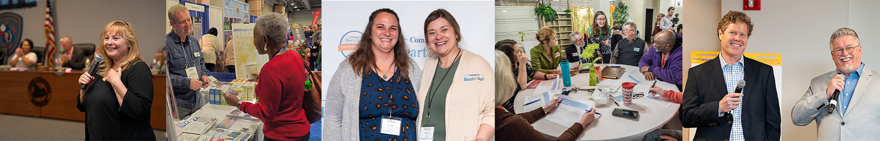 Collage of images of Community Heart & Soul staff